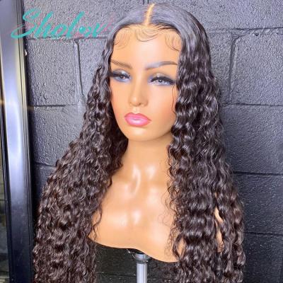 China Silky Straight Natural Afro Wavy Deep Wave Closure Wig 5 Human Stars Good,Red Hair Front Lace Wig Homer Lace Closure Wig 4by4,4x4 for sale