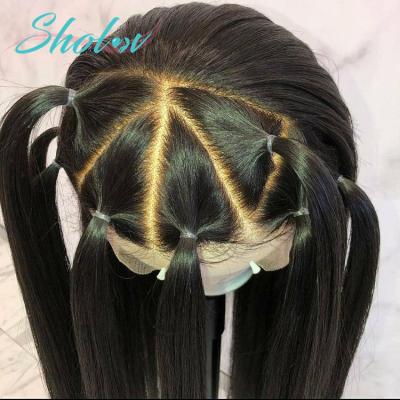 China Silky Straight Wave Can Be 360 ​​Colored Virgin Remy Brazilian Human Hair Lace Front Wig 40 Inch 100 Human Hair Wigs Natural Transparents Pre Plucked for sale