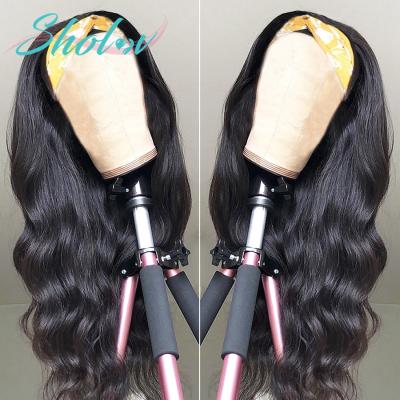 China wholesale cheap wave free drop shipping silky straight non lace brazilian headband wigs hair band wigs for black women wig headband for sale