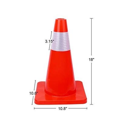 China Goods 18 in. Orange PVC Injection Mold Cone for sale