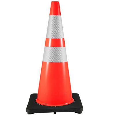 China Long Lasting America Traffic Safety Cones With Cone Reflective Collar Reflective Collar Sticker For Traffic Cone for sale