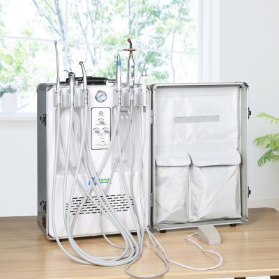 China 2021 Newest Dental Hospital Best Quality Dynamic Movable Portable Dental Unit With Full System Treatment Engine China Mini Box Suitcase Led Light Cheap for sale