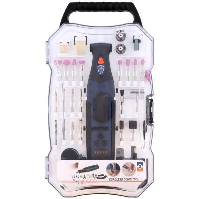 China 8V Mini Grinder Cordless Grinders Set Dremel Tool Tool Kit 51pc Rotary Accessory Attachments PTMG8C for sale