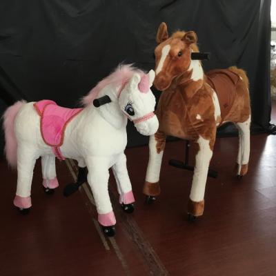 China Tour on the sale of Toy For! ! ! plush toys plush unicorn on wheels, rocking horse for adults, machanical pony for sale