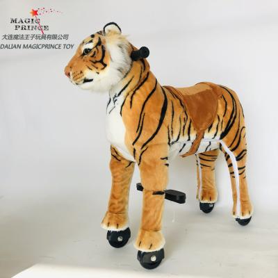 China Ride on toy MECHANICAL TIGER WALKING HORSE FOR RENTAL IN AMUSEMENT PARK RIDING CYCLE ANIMAL TOY for sale