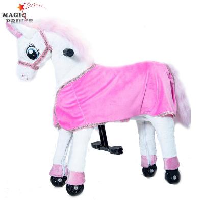 China Ride On Toy Animal Ride On Toys Rainbow Unicorn Plush Big Toy Pony For Sale, ATSM/CE Pass Horse For Magic Prince Kids for sale