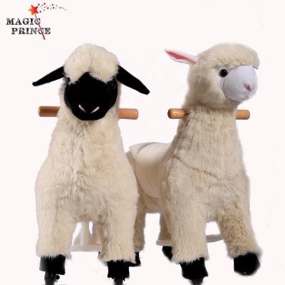 China Ride On Toy Magic Prince Plush Toys For Ride On Horse Riders Animals Walking Alpaca For Adult And Kids Toys for sale