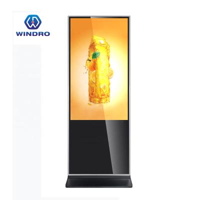 China 43 49 55 65 Inch Indoor Floor Standing Self Service Kiosk IR Touch Screen Photo Booth Kiosk For Shopping Mall Advertising for sale