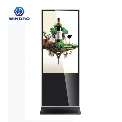 China Indoor 43 55 65 Inch LCD Signage Advertising Floor Stand Vertical Indoor Outdoor 3G 4G WIFI Digital LCD Display Advertising Display Cabinet Player for sale