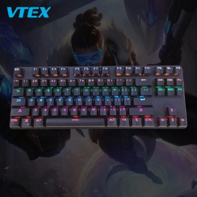 China New OEM 87 Multimedia Wireless Key Keyboard Game Mechanical Backlit Gaming Keyboard for sale