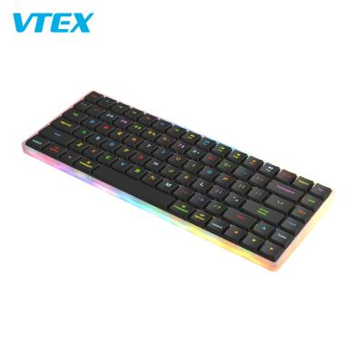 China Palm Rest China Factory Wholesale Price 87 Keys With RGB Light Backlit Slim Design Mini USB Wired Keyboards for sale