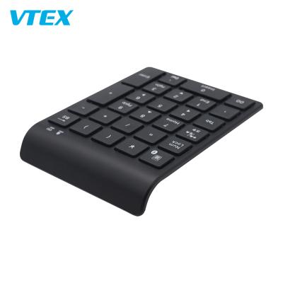 China Hot Sale Wireless Electronics 27 Keys Number Keypad Mini Wireless Digital Numeric Keyboard Calculator for sale