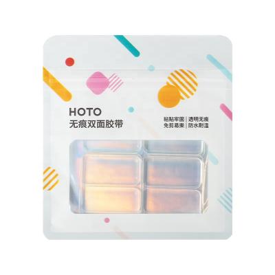 China HOTO Good Supply Waterproof Adhesive Tape Supplier Waterproof Clear Wrapping Design Traceless Nano Circle Acrylic Acid Tape for sale