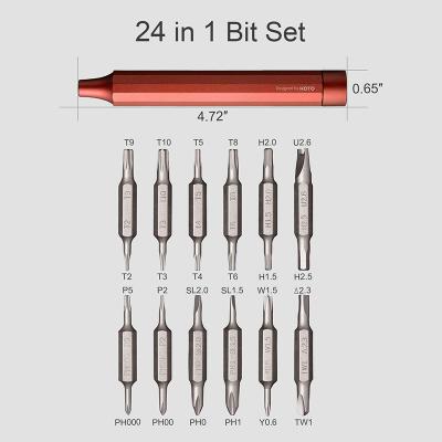 China HOTO Manual Screwdriver Set Toolkit for Electronics/Smartphone/Computer and Tablet Repair Kit 12*1.66*1.66cm for sale