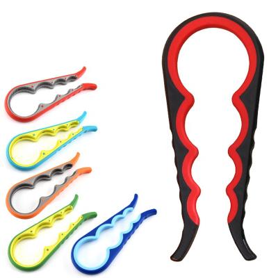 China Wholesale Custom Viable 4 in 1 Kitchen Multi-Function Tool Safety Labor Saving Non-Slip Manual Plastic Can Opener for sale