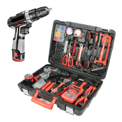 China Household 12v Cordless Drill Ferramentas Lithium Drill Tool Kit Household Power Tools Combo Set for sale