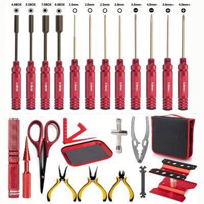 China Hot Sale 25pcs RC Car Tool Steel Kit Screwdriver Set RC Tool Kit for sale