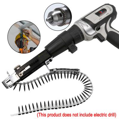 China Hot-selling Plastic + Stainless Steel Auto Nail Gun Adapter for Electric Drill Ferramentas Drywall Screw Gun for Woodworking for sale