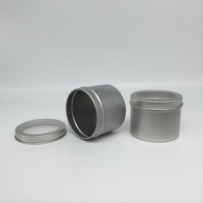 China 150ml 150g recyclable aluminum tin with clear lid, aluminum can with transparent window lid for sale