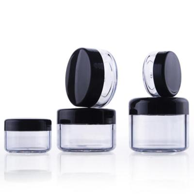 China 3g 5g 10g 15g 20g Skin Care Cream Small Empty Plastic Jars For Cosmetics Or Sample Packaging for sale