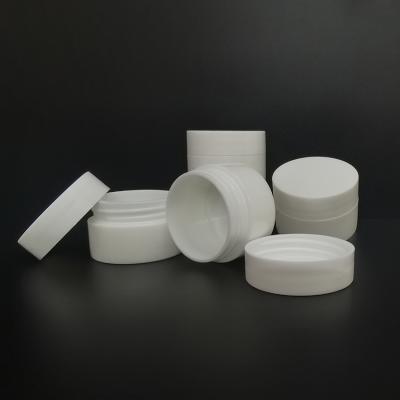 China 10g 15g 20g Cosmetic Thick Wall PP White Cosmetic Creams Jar With White Lid 10 15 20ml For Skin Care for sale