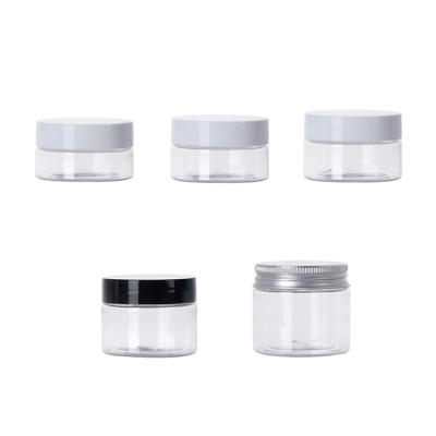 China 20ml 25ml 30ml 40ml 50ml Cosmetic Fine Round PET Plastic Jar With 47400 Lid 20g 25g 30g 40g 50g for sale