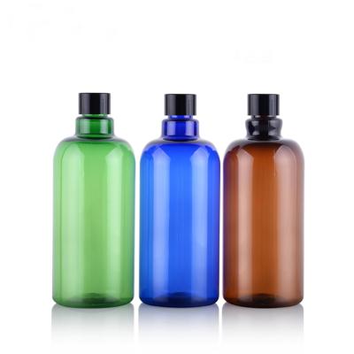 China 16oz 500ml Personal Care Plastic Bottle With Screw Cap , 500ml PET Plastic Bottle For Shampoo for sale