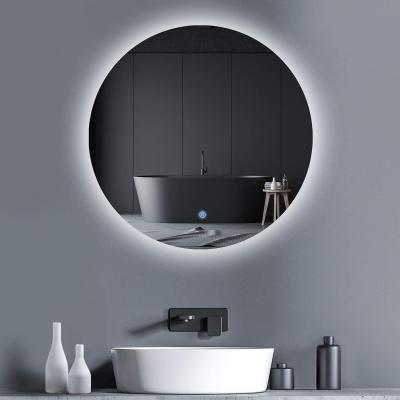 China Round Frameless LED Illuminated Bathroom Mirror for Beauty Salon and Hotel in USA for sale