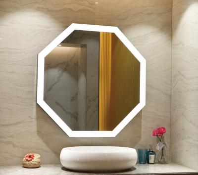 Chine Miroir de vanité polygonale avec des lumières de haute réflexion claire à vendre