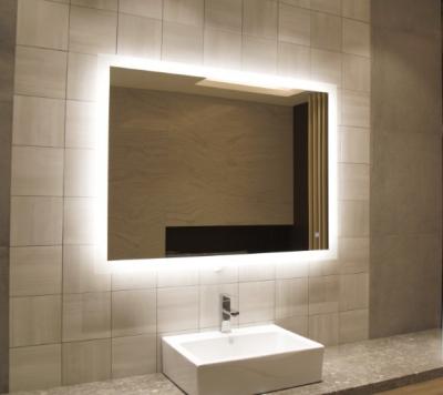 China Hotel Bathroom Luxury LED Lit Up Mirror with Wall Mounted Installation and Equipped Light for sale