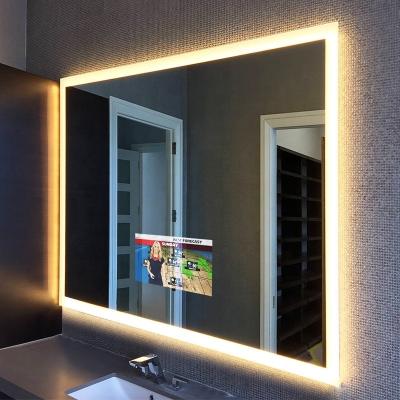 China Rectangle Mirror TV LED Bath Mirrors Illuminated with Bathroom Light Equipped for sale