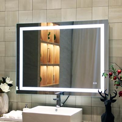 China Modern Vanity IP44 Rated LED Lighted Hotel Backlit Bathroom Mirror with Design Style for sale