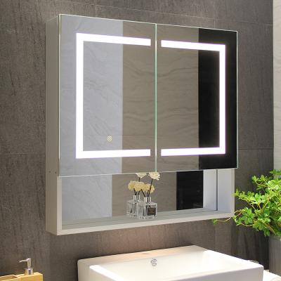 China Soft Black Carcase Silver White LED Light Copper Bathroom Vanity Sale Customized Size for sale