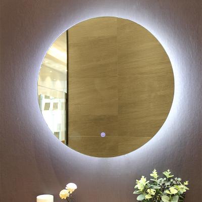 China High Output 2835 SMD LED Light Hotel Bathroom Round LED Backlit Mirror with Defogger for sale