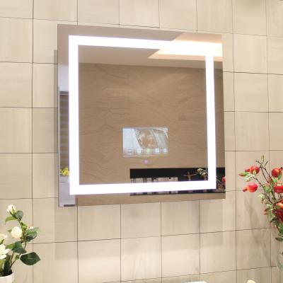 China Personal Beauty Care Smart LED Backlit Mirror with Built-in TV and Bluetooth Speaker for sale