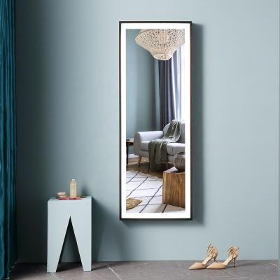 China Wooden Frame Led Full Length Mirror Color Temperature Adjustable Led Full Body Mirror for sale