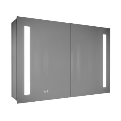 China Cabinet de espejos de baño iluminado con espejo libre de cobre y luz LED en venta