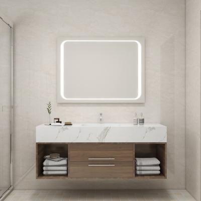 China Compact Wall Mounted Lighted Makeup Mirror Customized High Visibility for sale