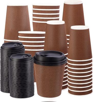 China Disposable 12 oz Disposable Coffee Cups Coffee Paper CupsHot Beverage Drinking Cups for Coffee Shops Office Breakrooms for sale