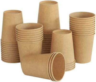 China Disposable Brown Ripple Wall Kraft Paper Cup Pull Out Hot Side Coffee Paper Cup Double Wall With Cup for sale