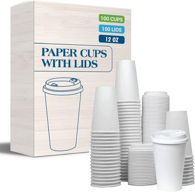 China Recyclable Disposable Paper Single Wall Eco Friendly Coffee And Atops Coffee Cups Paper Cup Paper Cup Lid for sale