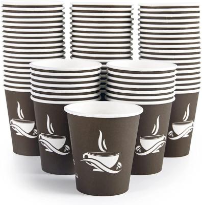 China Recyclable Biodegradable Single Wall Kraft Drink PLA Liner Disposable Hot Paper Cups for sale