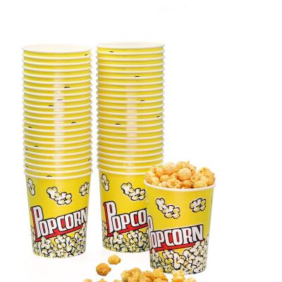 China Cute Paper Popcorn Containers Popcorn Buckets Classic Disposable Biodegradable Popcorn Cups For Bars Movie Nights for sale