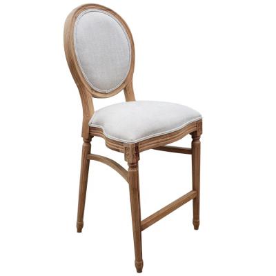 China Louis Bar Stool Handmade Wholesale Bar Furniture Vintage Wooden Chair for sale