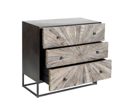 China Color Customed Kitchen Dining Sideboards And Buffet Cabinet Wood Metal Sideboards With Three Drawer Cabinet for sale