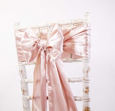 China Banquet Simple Use Wedding Party Dusty Pink Sash For Elegant Chair Cover for sale