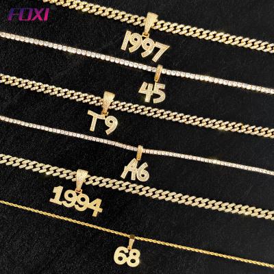 China CLASSIC 1990 to foxi jewelry wholesale hiphop number birth year 1999 necklace for men 2021 for sale