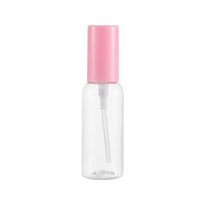 China Small Fine Fine Mist Spray Bottles Alcohol Cosmetic Plastic Cosmetic Piece Lace Black Screen Printing PET Mist Sprayer Screw Cap Bottles 50ml for sale