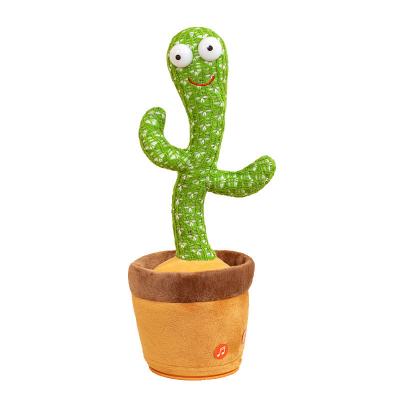 China Plush Toys Kids Stuffed Flowerpot Twisting Funny Singing Dancing Cactus Plush Doll Flip Dancing Cactus Talking Toy for sale