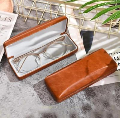 China PU Show Eyewear Case Accessories Glass Monocle Plastic Case Wholesale Hard Leather Hard Leather Custom Logo for sale